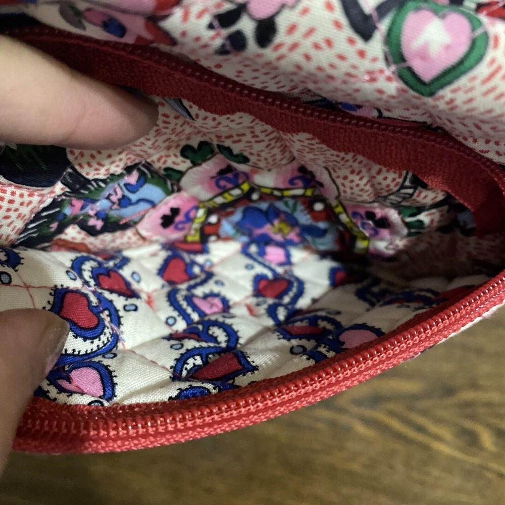 Vera Bradley Iconic Stitched Flower Cosmetic Bag Pink - Picture 7 of 10